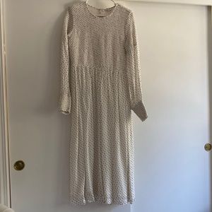 Ganni Rometty shirred bodice midi dress